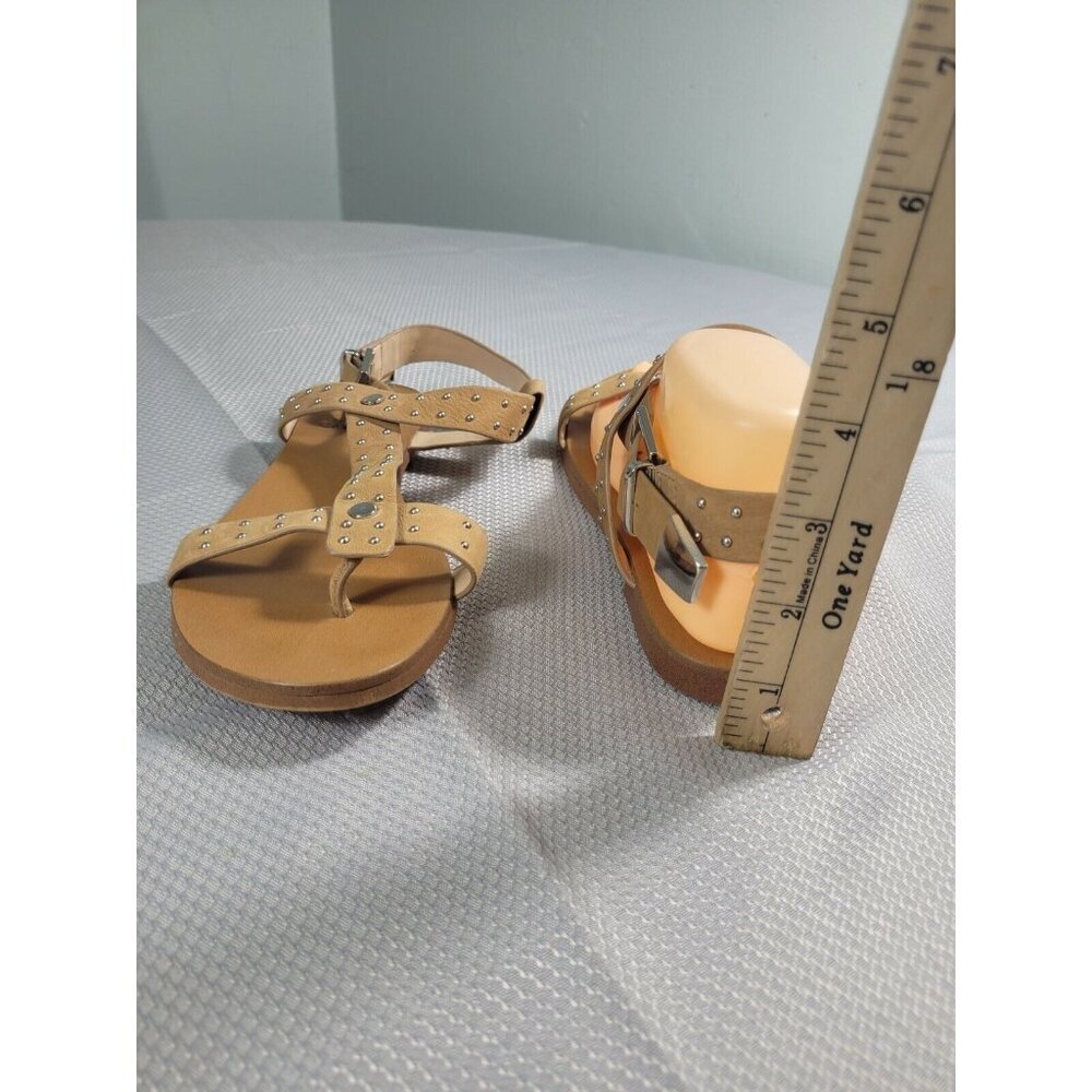 Vince Camuto Women's Size 7.5 M Sandals Brown Tan Leather Studded Ravensa (153 - Picture 5 of 9